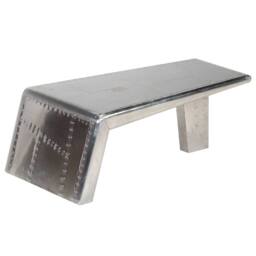Berkfield Home Aviator Coffee Table Aluminium Vintage Aircraft Airman Style in Silver - thumbnail 7