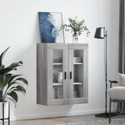 Berkfield Home Wall Mounted Cabinet Grey Sonoma 69.5x34x90 cm - thumbnail 3