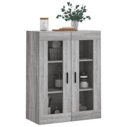Berkfield Home Wall Mounted Cabinet Grey Sonoma 69.5x34x90 cm - thumbnail 4