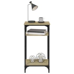 Berkfield Home Side Table Sonoma Oak 40x30x75 cm Engineered Wood in Brown - Size: 40 x 30 x 75 cm - thumbnail 5
