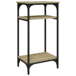 Berkfield Home Side Table Sonoma Oak 40x30x75 cm Engineered Wood in Brown - Size: 40 x 30 x 75 cm - thumbnail 2