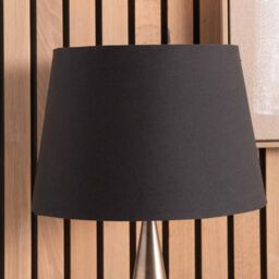 Ruma Black Tapered Cotton Lamp Shade for Table Lamps & Floor Lamps - Size: 10 inches