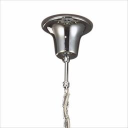 Netlighting Acanto Pendant Round 9 Light E14 Polished Chrome With Black Shades in Grey - thumbnail 3