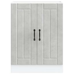 Berkfield Home Sink Base Cabinet Lucca Concrete Grey Engineered Wood - thumbnail 4