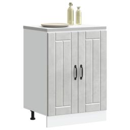 Berkfield Home Sink Base Cabinet Lucca Concrete Grey Engineered Wood - thumbnail 3