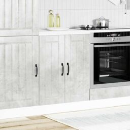 Berkfield Home Sink Base Cabinet Lucca Concrete Grey Engineered Wood - thumbnail 2