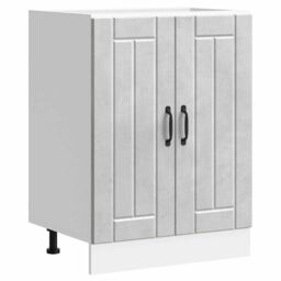 Berkfield Home Sink Base Cabinet Lucca Concrete Grey Engineered Wood - thumbnail 1
