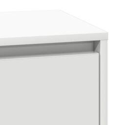 Berkfield Home Bedside Cabinet with LED White 39x34.5x65 cm Engineered Wood - thumbnail 9