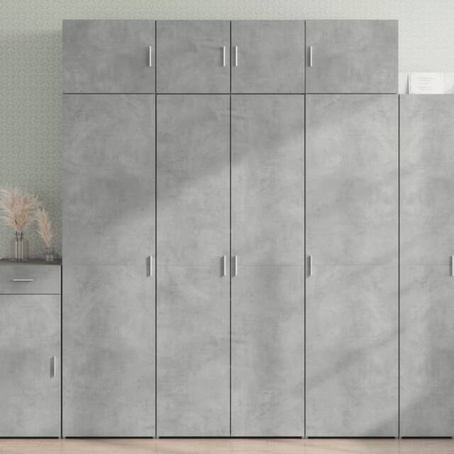 Berkfield Home Storage Cabinet Concrete Grey 80x42.5x225 cm Engineered Wood - image 1