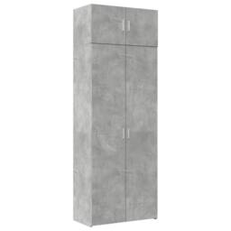 Berkfield Home Storage Cabinet Concrete Grey 80x42.5x225 cm Engineered Wood - thumbnail 2