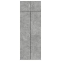 Berkfield Home Storage Cabinet Concrete Grey 80x42.5x225 cm Engineered Wood - thumbnail 4