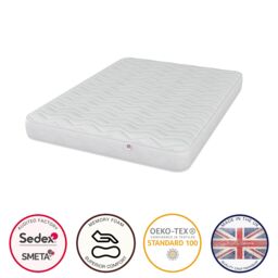 Catherine Lansfield Vitality Support Memory Foam Hybrid Mattress in White - Size: Small Single - thumbnail 2