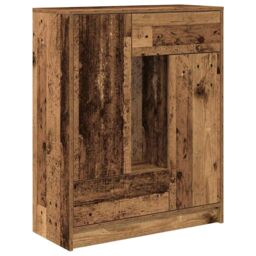 Berkfield Home Sideboard with Drawers & Doors Old Wood 73x31x90 cm in Brown - Size: 73 x 31 x 90 cm - thumbnail 2