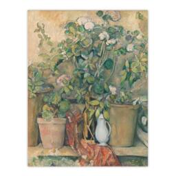 Artery8 Paul Cezanne Framed Wall Art Print Terracotta Pots & Flowers - Size: A4 - thumbnail 3