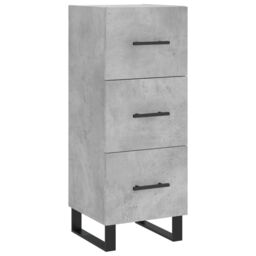 Berkfield Home Highboard Concrete Grey 34.5x34x180 cm Engineered Wood - thumbnail 5