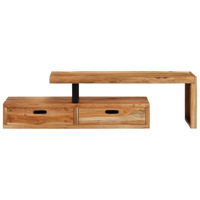 Berkfield Home TV Stand Solid Wood Acacia in Brown - image 1