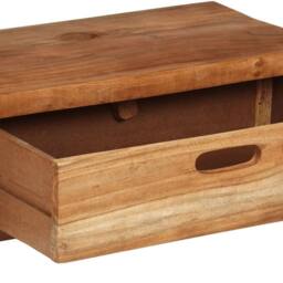 Berkfield Home TV Stand Solid Wood Acacia in Brown - thumbnail 6