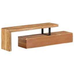 Berkfield Home TV Stand Solid Wood Acacia in Brown - thumbnail 4