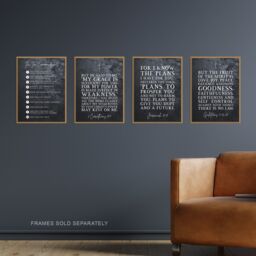 Artery8 Wall Art Print Christian Bible Verses The Ten Commandments Lord Hope Poster Art Mixed Pack of 4 A4 - thumbnail 2