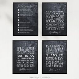 Artery8 Wall Art Print Christian Bible Verses The Ten Commandments Lord Hope Poster Art Mixed Pack of 4 A4 - thumbnail 5