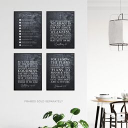 Artery8 Wall Art Print Christian Bible Verses The Ten Commandments Lord Hope Poster Art Mixed Pack of 4 A4 - thumbnail 3