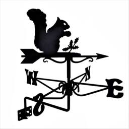 Buttercup Farm Mini Squirrel Weathervane - Steel - L38 x W38 x H49 cm - Black