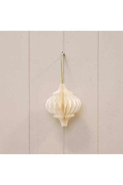 KDMD Set of 3 Off-White Spinning Top Baubles - image 1