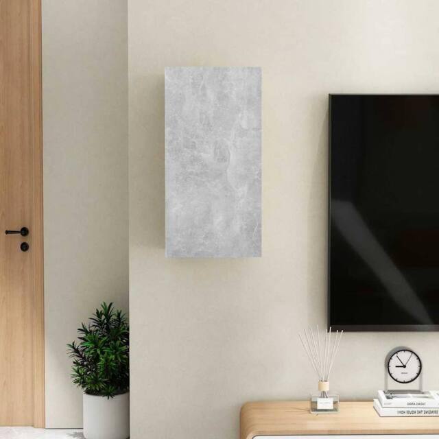Berkfield Home TV Cabinet Concrete Grey 30.5x30x60 cm Engineered Wood - image 1