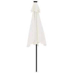 Berkfield Home Garden Parasol with Steel Pole White 225x225x212 cm - Size: 225 x 225 x 212 cm - thumbnail 6