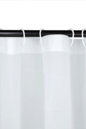 Neel Blue Shower Curtain With 12 Hooks, Mould & Mildew Resistant, Washable PEVA - 180x180cm in Ivory - Size: 180 cm width x 180 cm drop - thumbnail 2