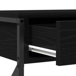 Berkfield Home Console Table Black Oak 100x28x75 cm Engineered Wood & Steel - Size: 100 x 28 x 75 cm - thumbnail 9