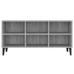 Berkfield Home TV Cabinet with Metal Legs Grey Sonoma 103.5x30x50 cm - thumbnail 4