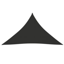 Berkfield Home Sunshade Sail Oxford Fabric Triangular 4x4x5.8 m Anthracite in Black - thumbnail 1