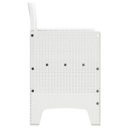 Berkfield Home Garden Chair Set of 4 White Poly rattan Standard Light Weight - thumbnail 7