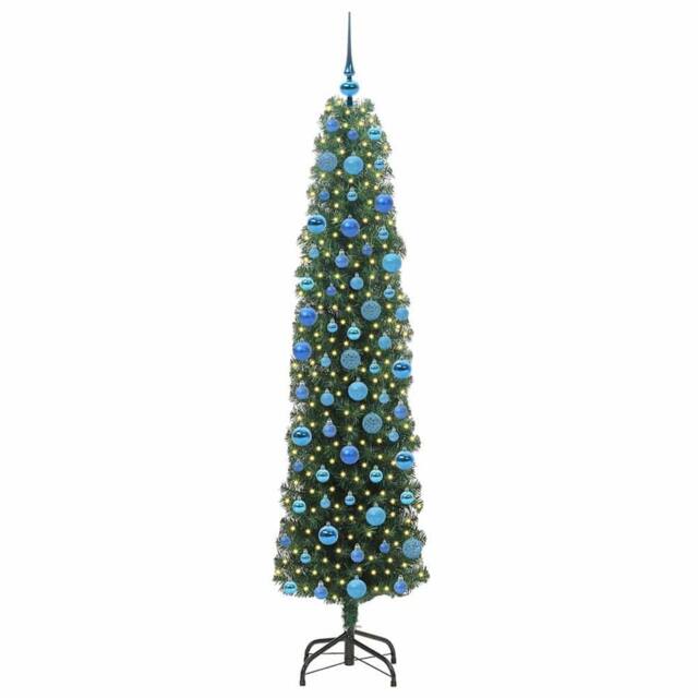 Berkfield Home Stunning Artificial Christmas Tree with 300 LEDs with Stand Green - image 1