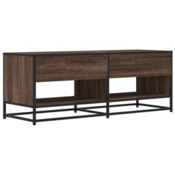 Berkfield Home TV Cabinet Brown Oak 120.5x40x46 cm Engineered Wood & Metal - thumbnail 6