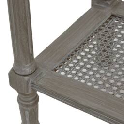 Wyld Haus Laurelbrook Console Table with Woven Rattan Shelf in Grey - thumbnail 4