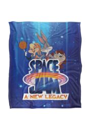 Warner Brothers Space Jam 2 Silky Touch Super Soft Throw Blanket 152x127cm in White - Size: 152x127 cm - thumbnail 1