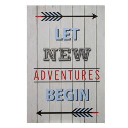 Orsina Kids Let New Adventure Begin Wall Plaque, Inspirational & Educational Wall Art for Kids, MDF Wall Plaque - thumbnail 2