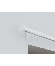 New Edge Blinds 28mm Styleline Gliding Curtain Pole Set with Stud End - White - Size: 260 cm - thumbnail 2