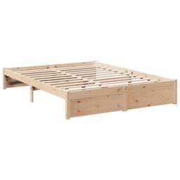 Berkfield Home Bookcase Bed without Mattress 160x200 cm Solid Wood Pine in Light Brown - thumbnail 6