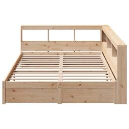 Berkfield Home Bookcase Bed without Mattress 160x200 cm Solid Wood Pine in Light Brown - thumbnail 5