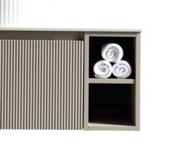 Bathroom Kingdom Flauto Soft Coffee Wall Hung Basin Drawer Vanity 1000mm in Taupe - thumbnail 3