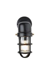 Industville Bulkhead Outdoor & Bathroom Sconce Wall Light - 12 Inch in Black - thumbnail 1