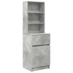 Berkfield Home Durable Bedside Cabinet Concrete Grey 39x35x125 cm Engineered Wood - Size: 39 x 35 x 125 cm - thumbnail 3