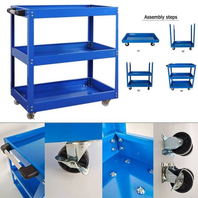 SPETLEK BLUE Tool Storage Heavy Duty Garage Trolley - Size: 0.6m2 - image 1