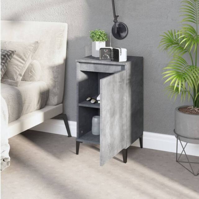 Berkfield Home Modern Bedside Cabinet Concrete Grey 40x35x70 cm Engineered Wood - Size: 40 x 35 x 70 cm - image 1