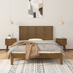 Berkfield Home Wall Headboard Honey Brown 146x3x63 cm Solid Wood Pine - Size: 146 x 3 x 63 cm - thumbnail 3