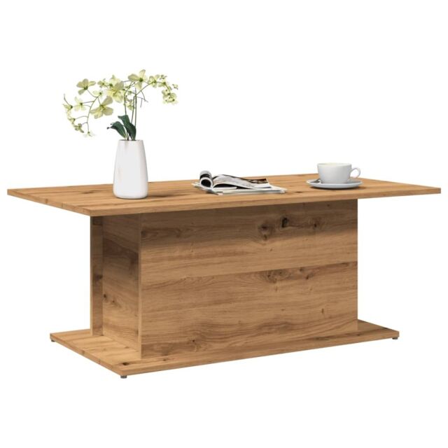 Berkfield Home Coffee Table Artisan Oak 102x55.5x40 cm Engineered Wood in Brown - image 1