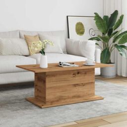 Berkfield Home Coffee Table Artisan Oak 102x55.5x40 cm Engineered Wood in Brown - thumbnail 3
